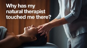 Natural therapist providing temple massage